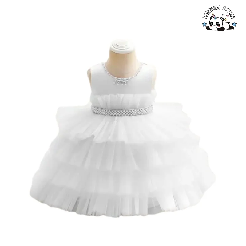 LEZONKIDS - Children's Dress Cake Princess Dress Girl Baby's First Birthday Party Girls Dress for Church